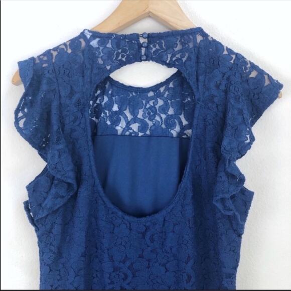 NWT Jack by BB Dakota Lace Sheath Dress in blue M - Picture 5 of 8